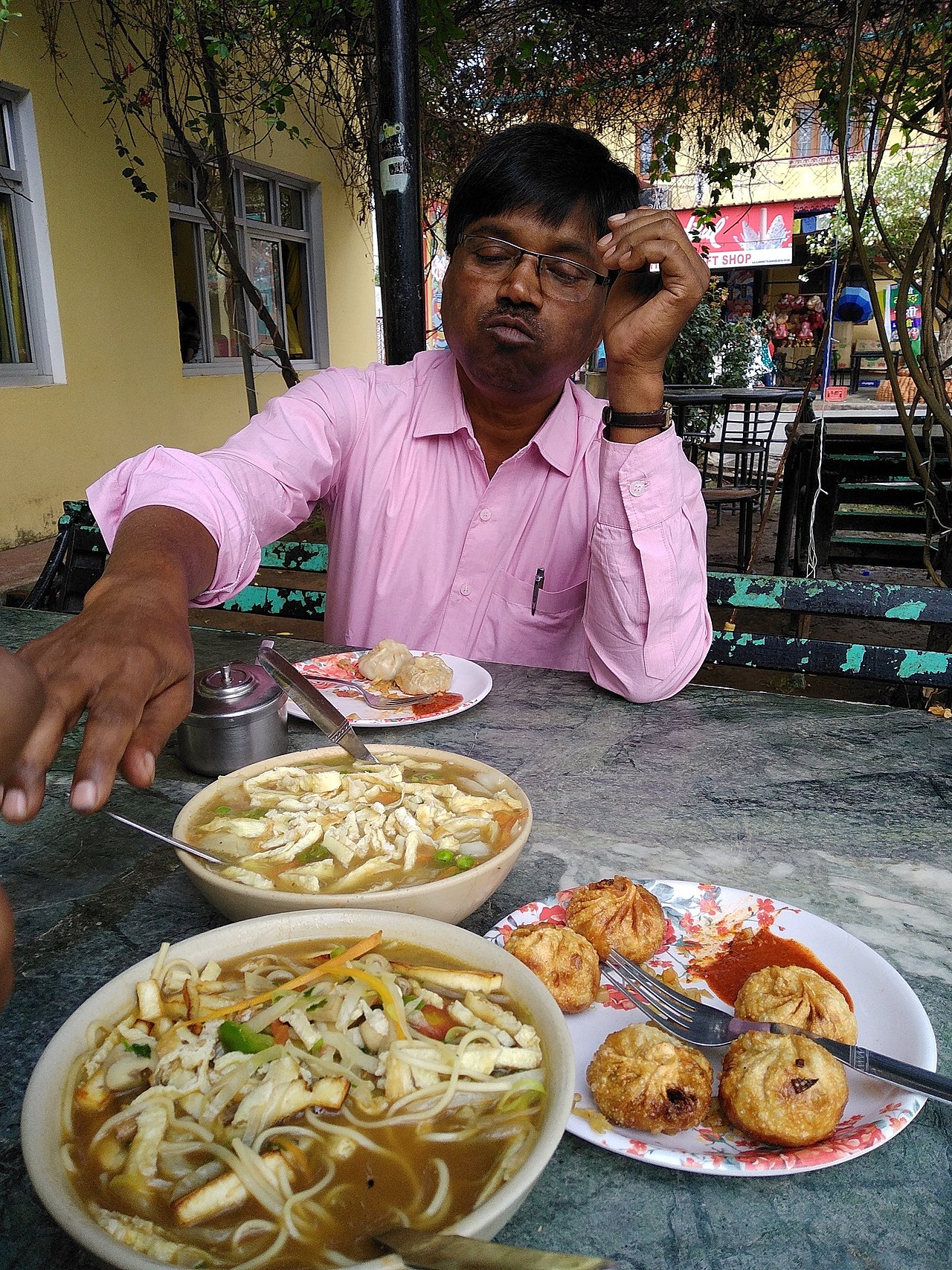 A bowl of thukpa in Spiti
