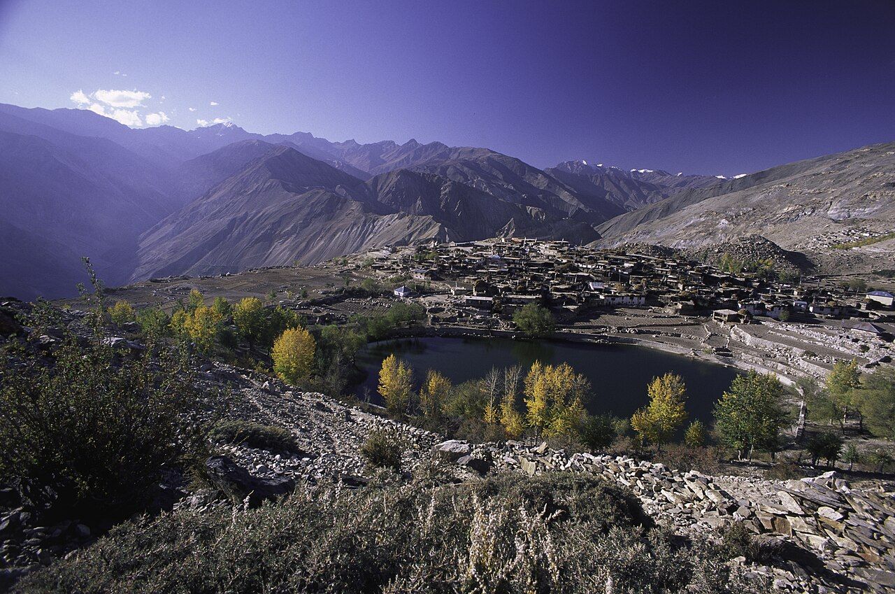 Nako lake and village