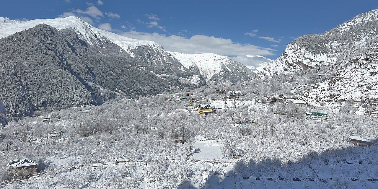 Sangla valley in snow