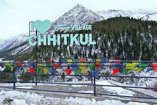 I love Chitkul sign in snow